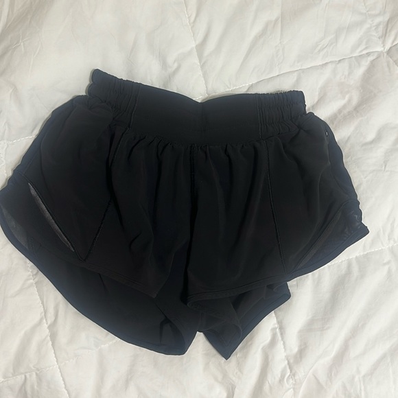 lululemon athletica Pants - black lululemon hotty hot shorts size 2 inseam 2.5 inches
